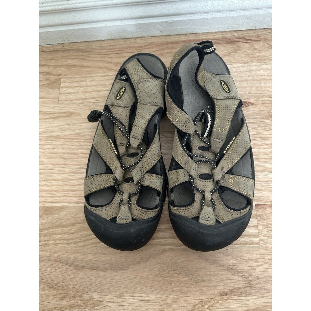KEEN Newport H2 Sport Sandals Mens 10 Tan Waterproof Leather Hiking Gorpcore